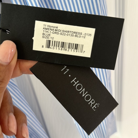 11 Honoré blue/white striped shirt dress - Picture 4 of 4